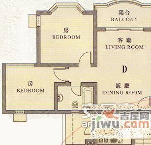 祈福新邨康怡居2室2厅1卫68㎡户型图