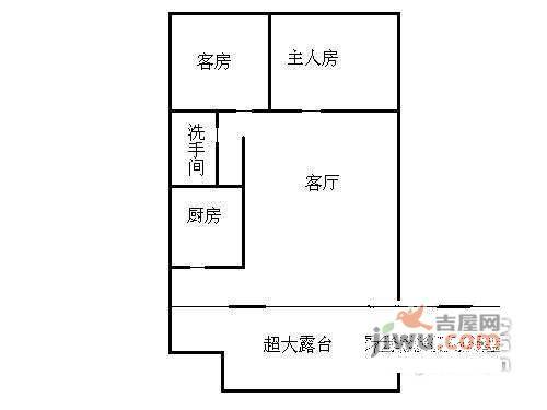 祈福新邨C区2室2厅1卫91㎡户型图