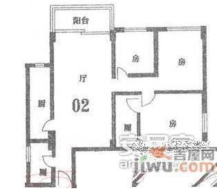 晓港湾3室2厅2卫103㎡户型图