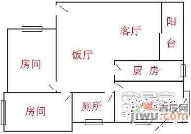 晓港湾3室2厅1卫92㎡户型图