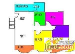 祈福新邨海晴居3室2厅1卫135㎡户型图