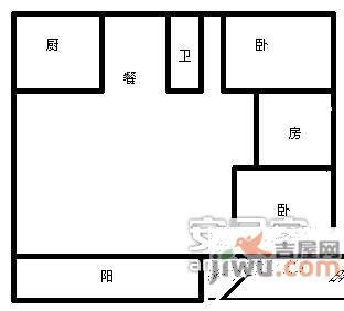 祈福新邨海晴居3室1厅1卫81㎡户型图