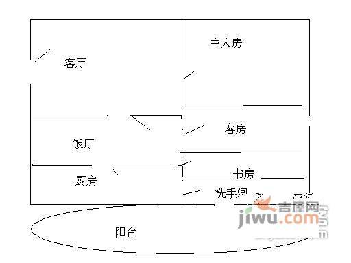 祈福新邨海晴居3室2厅1卫135㎡户型图