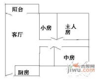 广州碧桂园3室1厅2卫107㎡户型图