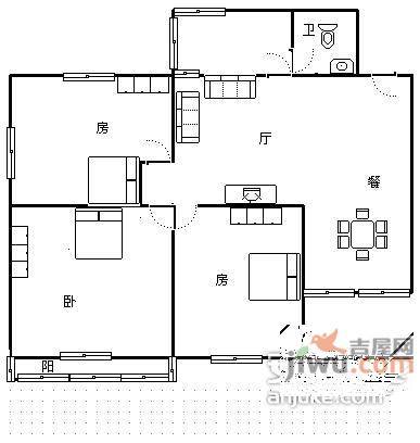 祈福新邨青怡居3室2厅1卫183㎡户型图