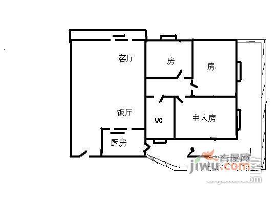 海伦堡花园3室1厅2卫126㎡户型图