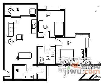 海伦堡花园4室2厅1卫130㎡户型图