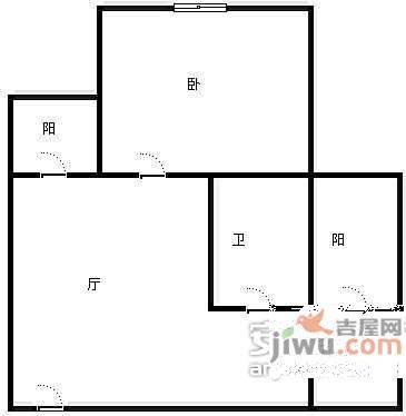 海桐苑一期1室1厅1卫户型图