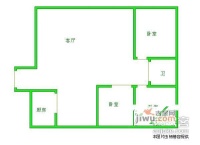 双建公寓3室2厅2卫户型图