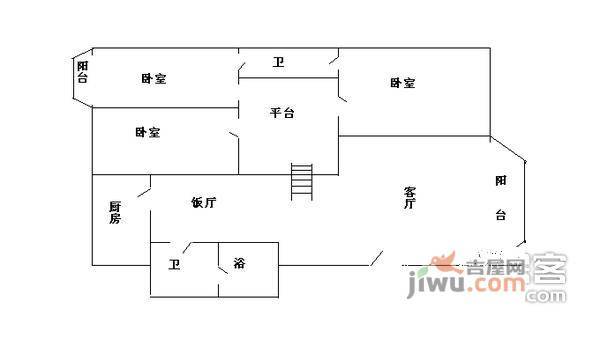 欧香花园3室2厅2卫158㎡户型图