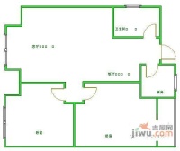 莲花三区2室1厅1卫户型图