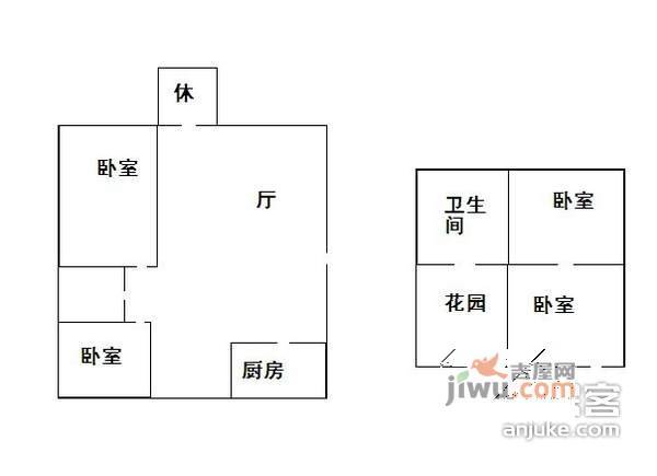 棠湖泊林镇4室2厅2卫204㎡户型图