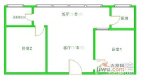 沙湾公寓2室2厅1卫77㎡户型图