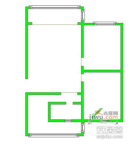 沙湾北区商寓2室2厅1卫81㎡户型图