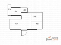 化工院2室1厅1卫户型图