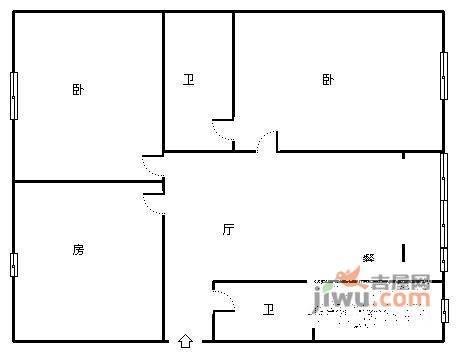 陶然村3室2厅1卫户型图