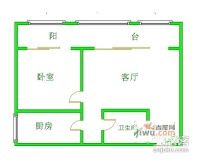 和风楼1室1厅1卫52㎡户型图