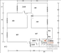 府河花园3室2厅2卫132㎡户型图