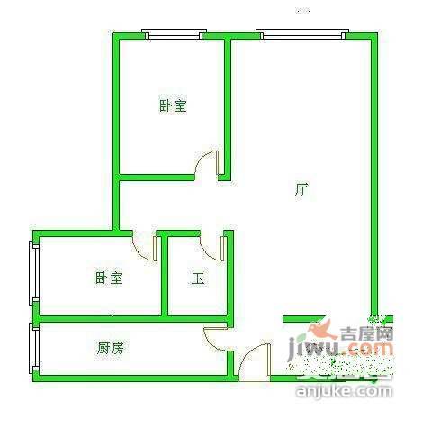 东苑2室2厅1卫户型图