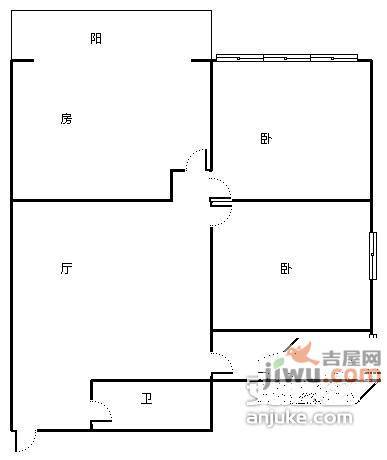 东苑3室1厅1卫70㎡户型图