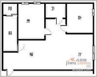 亚光小区2室2厅1卫70㎡户型图