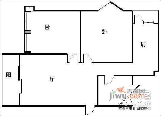 炬星柠檬城2室2厅1卫户型图