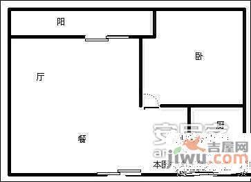 炬星柠檬城1室1厅1卫户型图