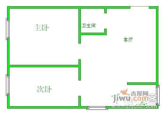 交桂一巷小区2室2厅1卫88㎡户型图