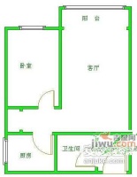 牛沙小区1室1厅1卫42㎡户型图