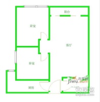 长富花园2室1厅1卫72㎡户型图