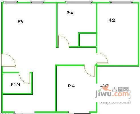 长城花园3室2厅2卫户型图