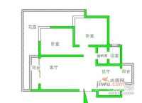 万科城市花园彩域2室2厅1卫户型图