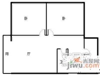 红星路二段社区2室1厅1卫户型图