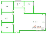 贝森园3室2厅1卫117㎡户型图