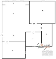 贝森园2室2厅1卫95㎡户型图