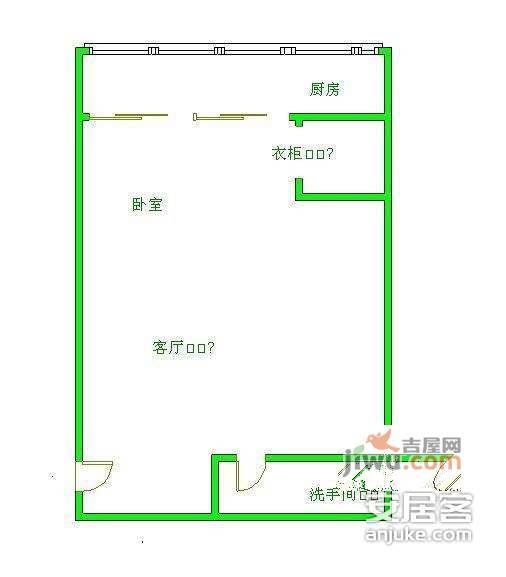 昭艺绿韵全景1室1厅1卫43㎡户型图