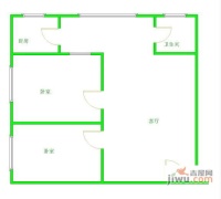 莲桂苑2室1厅1卫76㎡户型图