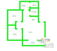 学府嘉苑2室2厅1卫81㎡户型图