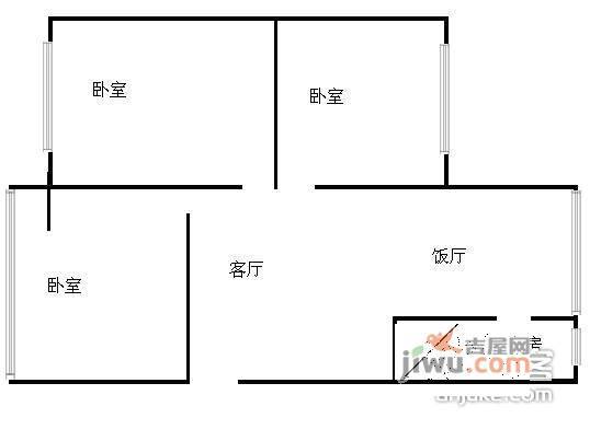 抚琴东南路小区3室1厅1卫99㎡户型图