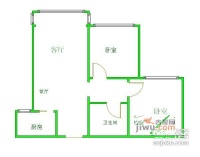 锦江岸2室2厅1卫95㎡户型图