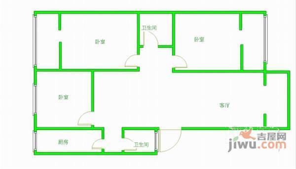 天地芳苑3室2厅2卫157㎡户型图