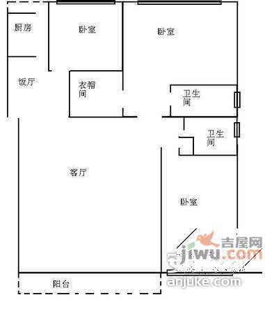 静水香榭3室2厅2卫117㎡户型图