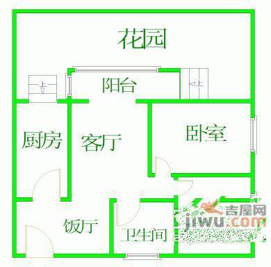 佳美花园2室2厅1卫77㎡户型图