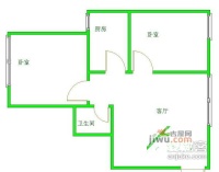 城市阳光2室1厅1卫67㎡户型图