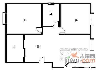 千和意境2室1厅1卫72㎡户型图