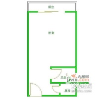 爱丁堡1室0厅1卫60㎡户型图