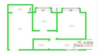 久鑫华园2室2厅1卫74㎡户型图