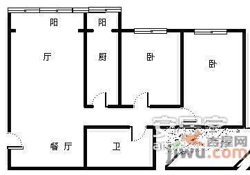 新天地2室2厅1卫户型图