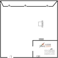 春熙商汇广场1室0厅1卫62㎡户型图