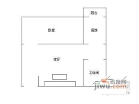 商鼎国际1室1厅1卫65㎡户型图